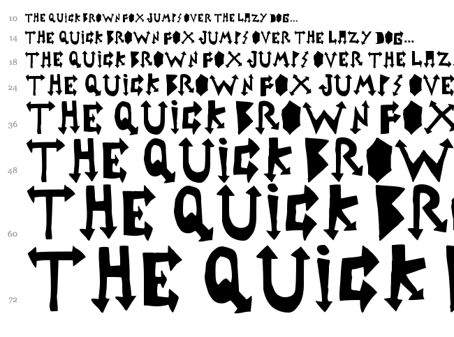 Rustic Heavy Metal font waterfall